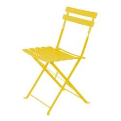 Garden chair Sira Mustard Steel 41 x 46 x 80 cm (2 Units)