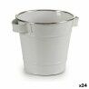 Planter Ibergarden A60354-D White Silver Zinc Bucket 19,5 x 14,5 x 16,5 cm (24 Units)