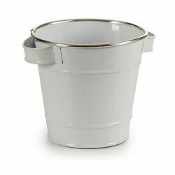 Planter Ibergarden A60354-D White Silver Zinc Bucket 19,5 x 14,5 x 16,5 cm (24 Units)