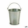 Planter Bucket Silver Zinc 15,5 x 11 x 11 cm (72 Units)