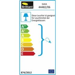 Applique da Parete Brilliant Gaia Esterno Nero Metallo 60 W E27