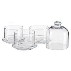 Set di Barattoli Patisserie Cioccolatini Impilabile Vetro 9 x 22 x 9 cm (6 Unità)