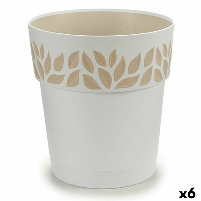 Self-watering flowerpot Stefanplast Cloe White Plastic 25 x 25 x 25 cm (6 Units)