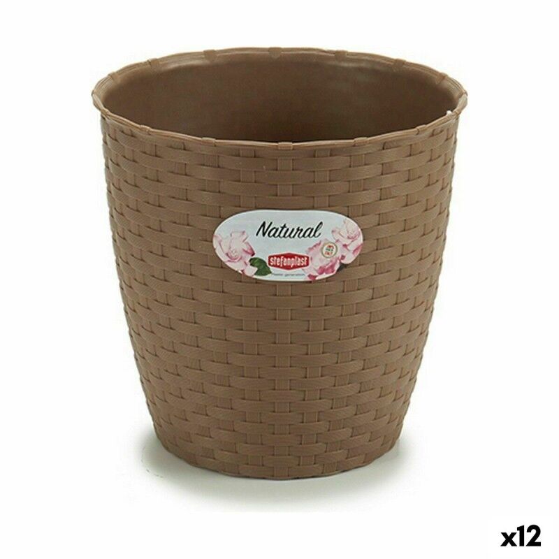 Vaso Stefanplast Marrone Plastica 19 x 17,5 x 19 cm (12 Unità)