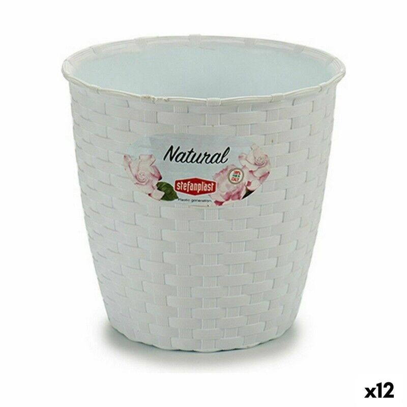 Vaso Stefanplast Bianco Plastica 14 x 13 x 14 cm (12 Unità)