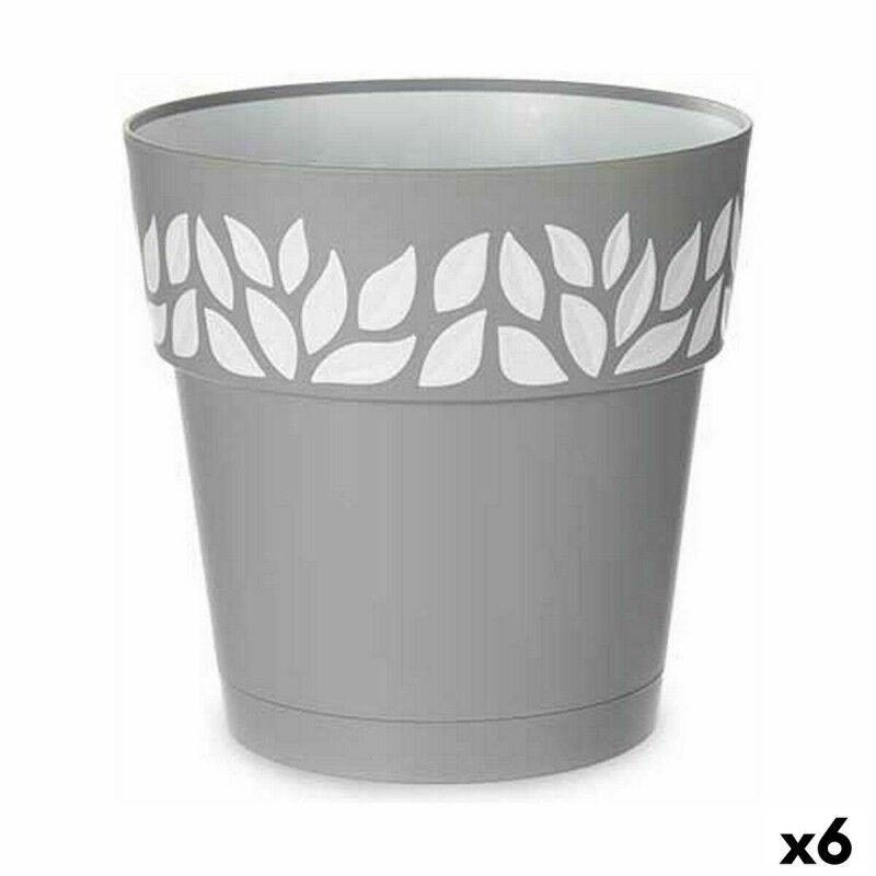 Vaso Autoirrigante Stefanplast Cloe Grigio Plastica 25 x 25 x 25 cm (6 Unità)