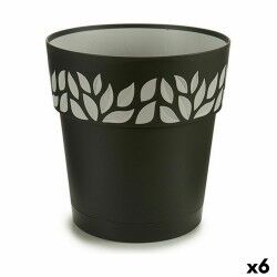 Vaso Autoirrigante Stefanplast Cloe Antracite Plastica 25 x 25 x 25 cm (6 Unità)