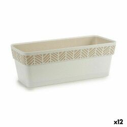 Self-watering planter Stefanplast Orfeo White Plastic 18,5 x 17 x 49,3 cm (12 Units)