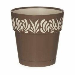 Self-watering flowerpot Stefanplast Gaia Brown Plastic 15 x 15 x 15 cm (12 Units)