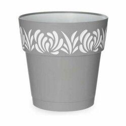 Self-watering flowerpot Stefanplast Gaia Grey Plastic 25 x 25 x 25 cm (6 Units)