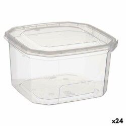 Portapranzo Rettangolare con Coperchio Trasparente polipropilene 750 ml 12,8 x 7,5 x 13,5 cm (24 Unità)