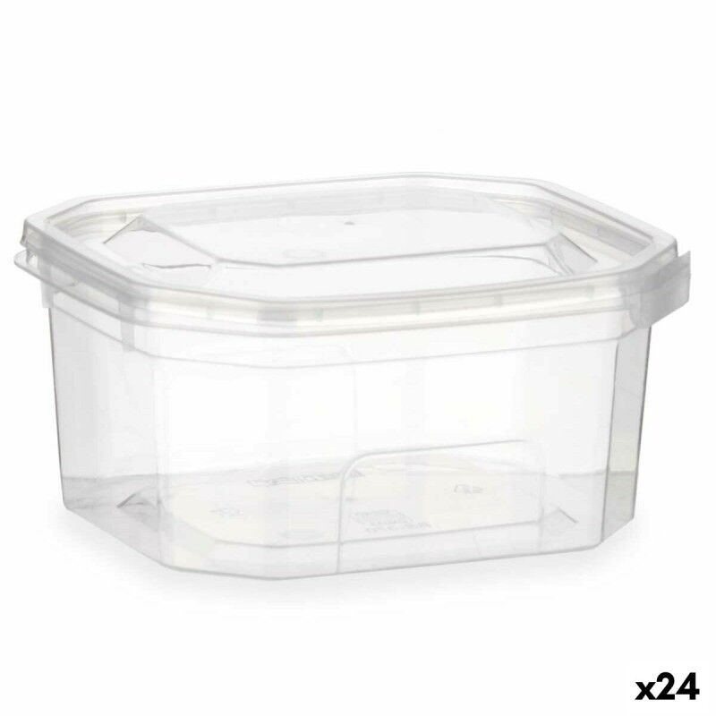 Rectangular Lunchbox with Lid Transparent polypropylene 370 ml 10,7 x 5,5 x 11,7 cm (24 Units)