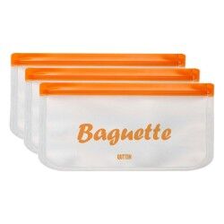 Sacchetto Riutilizzabile per Alimenti Quttin 30 x 15 cm (3 Unità)