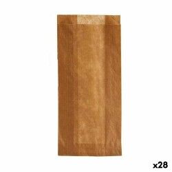 Set di Sacchetti Riutilizzabili per Alimenti Compostabile 10 x 34 cm Marrone Cellulosa (28 Unità)