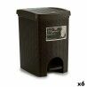 Pedal bin Stefanplast Elegance Brown Plastic 20 L (6 Units)