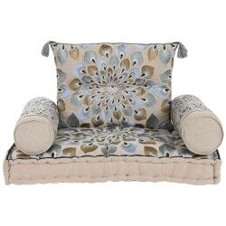 Poltrona da giardino DKD Home Decor Azzurro Beige 90 x 55 x 18 cm