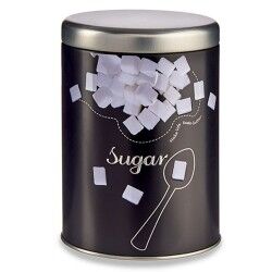 Sugar Bowl Black Metal 1 L 10,5 x 15 x 10,5 cm Sugar (24 Units)