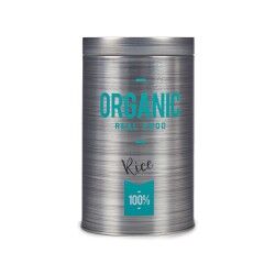 Barattolo Organic Riso Grigio Latta 10,4 x 18,2 x 10,4 cm (24 Unità)