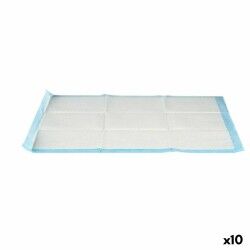 Tappetini Igienici per Cani 60 x 90 cm Azzurro Bianco Carta Polietilene (10 Unità)