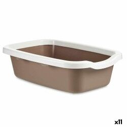 Lettiera per Gatti Bianco Beige Plastica 38 x 16 x 58,5 cm (11 Unità)