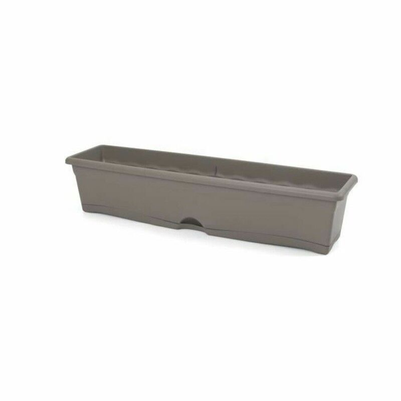 Plant pot Plastiken 7580 Brown Taupe Plastic Injected Rectangular 80 x 20 x 18 cm