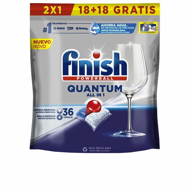 Pastiglie per lavastoviglie Finish Quantum (36 Unità)