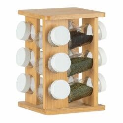 Bamboo Spice Rack Andrea House cc72105 Rotating