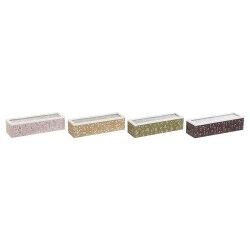 Box for Infusions DKD Home Decor Green Mustard Dark brown Crystal MDF Wood (4 Units)