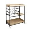 Serving trolley Vinthera Moa Bottle rack Black Metal 75 x 40 x 91,5 cm