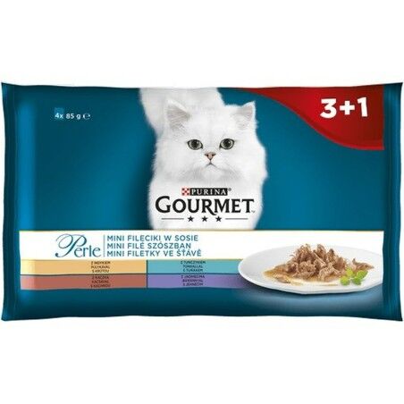 Cibo per gatti Purina Gourmet Tonno Agnello Anatra 4 x 85 g