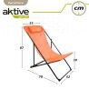 Reclining lounder Aktive Orange 53 x 87 x 78 cm (4 Units)