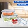 Set di Contenitori da Cucina Ermetici Impilabili Max Home 6 Unità 23 x 7,5 x 17,5 cm