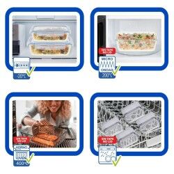 Set di Contenitori da Cucina Ermetici Impilabili Max Home 6 Unità 23 x 7,5 x 17,5 cm