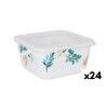 Square Lunch Box with Lid La Mediterránea Alba Melamin 11 x 11 x 5,5 cm (24 Units)