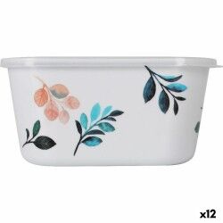 Porta Pranzo Quadrato con Coperchio La Mediterránea Alba Melammina 15,5 x 15,5 x 7,5 cm (12 Unità)