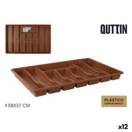 Vassoio Portaposate Quttin 59 x 38 cm Termoplastico (12 Unità)