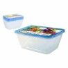 Set of 8 lunch boxes Privilege 1L Rectangular 17,5 x 12 x 7 cm (24 Units)