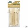 Bamboo toothpicks Algon 10,5 cm Set 20 Pieces (48 Units)