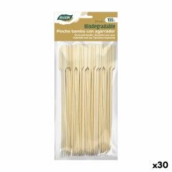 Stuzzicadenti in Bambù Algon 24 cm Set 100 Pezzi (30 Unità)