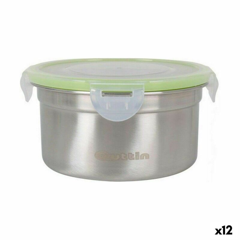 Porta pranzo Ermetico Quttin Rotonda 550 ml Acciaio inossidabile (12 Unità)