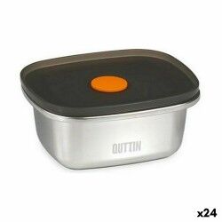 Porta pranzo Ermetico Quttin   Acciaio inossidabile Rettangolare 250 ml (24 Unità)