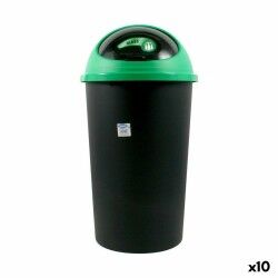 Rubbish Bin Tontarelli Big hoop Black Green 50 L 39 x 39 x 72 cm (10 Units)