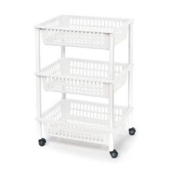 Carrello per Verdure Tontarelli Mito 3 Plastica Bianco 40 x 29 x 62 cm (12 Unità)