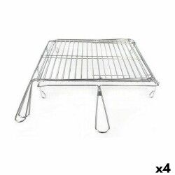 Grill Algon Cromato Girevole Argentato 45 x 50 x 9 cm (4 Unità)