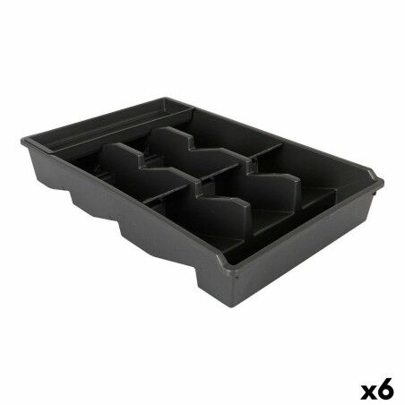 Cutlery Organiser Tontarelli Bella plus Black 43,6 x 28,7 x 7,13 cm (6 Units)