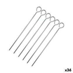 Set di Spiedini per Barbecue Wooow Metallo 6 Pezzi 20 cm (36 Unità)