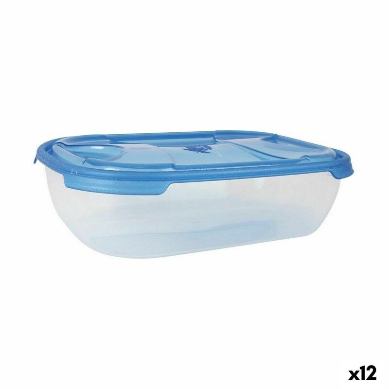 Set di scatole porta pranzo Tontarelli Nuvola 1,15 L Azzurro Rettangolare 3 Pezzi (12 Unità)