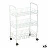 Vegetable trolley Confortime White Metal 3 Shelves 40 x 26 x 62 cm (6 Units)