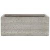 Vaso rettangolare da Balcone Home ESPRIT Beige Magnesio 74,5 x 37,5 x 37,5 cm