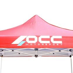 Tenda OCC Motorsport OCCCARP02 Racing Rosso Poliestere 420D Oxford 3 x 3 m